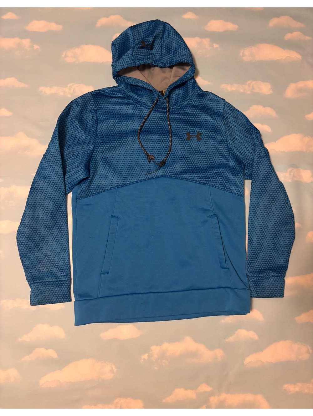 Under Armour Men's Blue Hooded Pullover Sweatshirt Size S